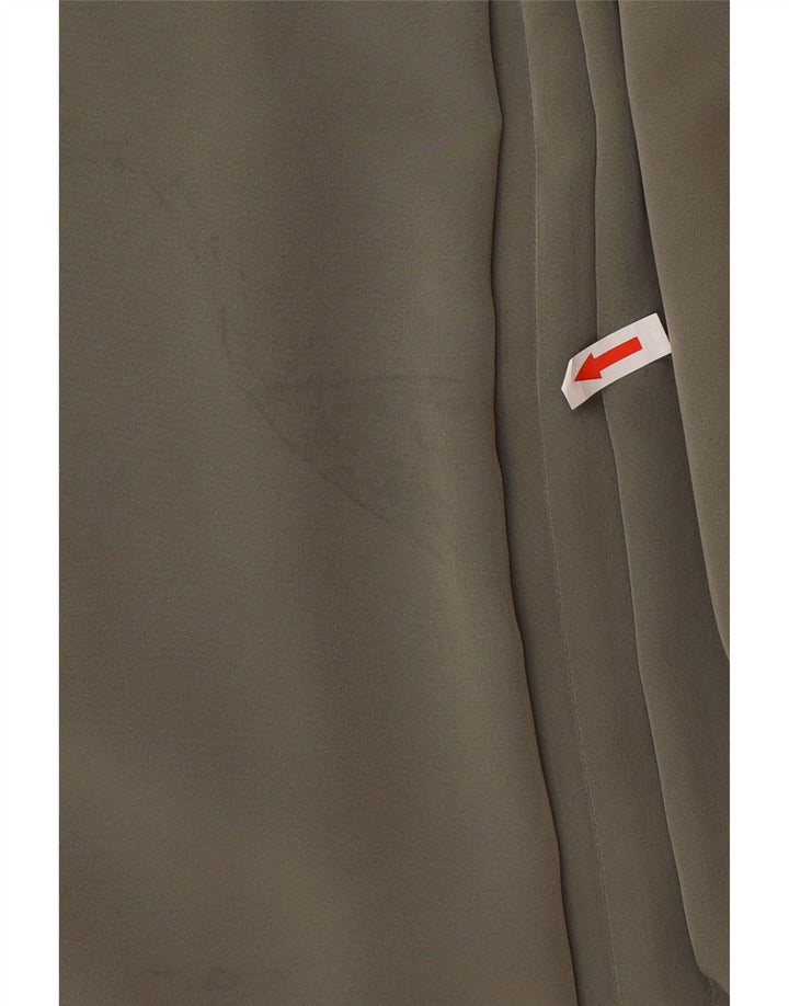 Vintage ženski kaput širokog kroja UK 20 2XL zeleni poliester