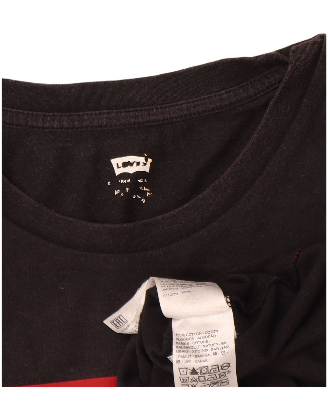 Levi's muška velika crna pamučna majica s grafičkim motivima