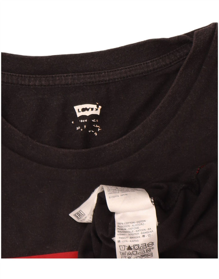 Levi's muška velika crna pamučna majica s grafičkim motivima