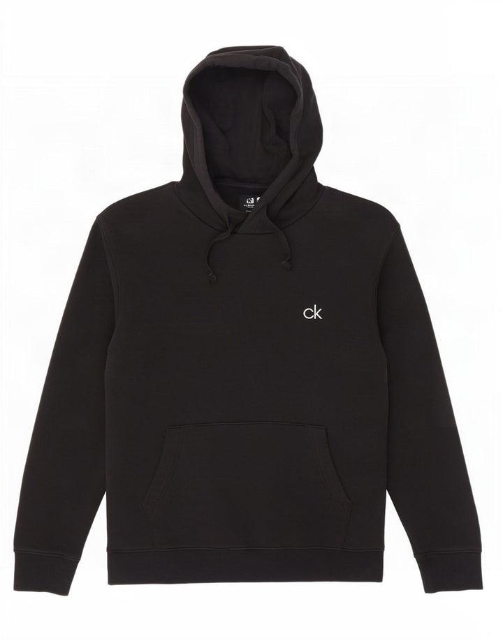 Calvin Klein muška majica s kapuljačom za golf Srednji crni pamuk