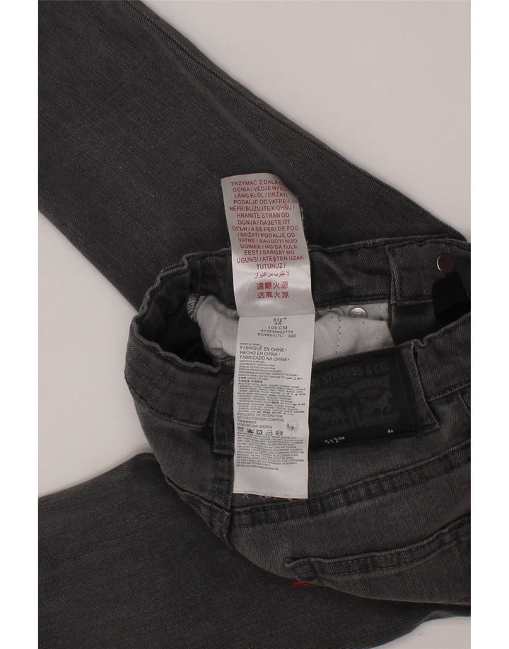 LEVI'S Boys 512 uske sužene traperice 3-4 godine W20 L16 sivi pamuk