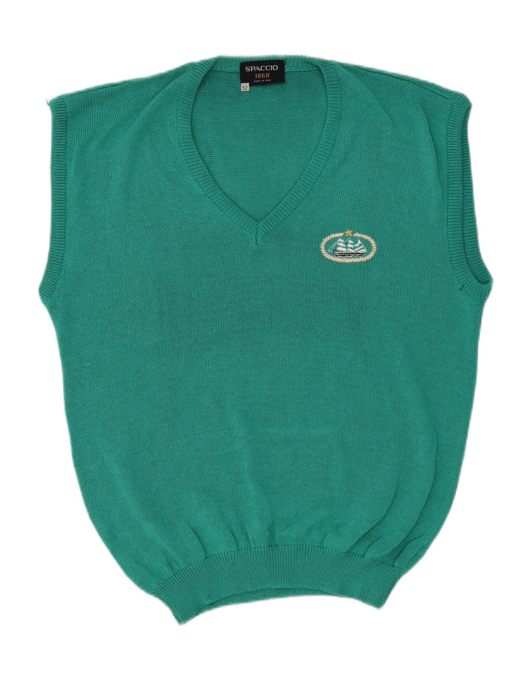 VINTAGE Mens Vest Tank Top IT 52 Large Green Vintage Vintage and Second-Hand Vintage from Messina Hembry 