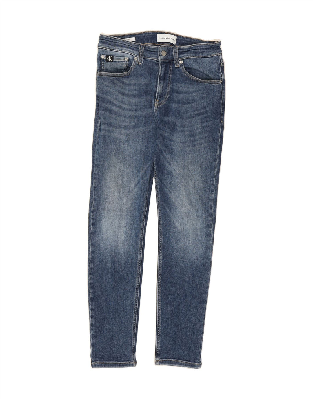 CALVIN KLEIN Mens Skinny Jeans W32 L30 Blue Cotton Vintage Calvin Klein and Second-Hand Calvin Klein from Messina Hembry 