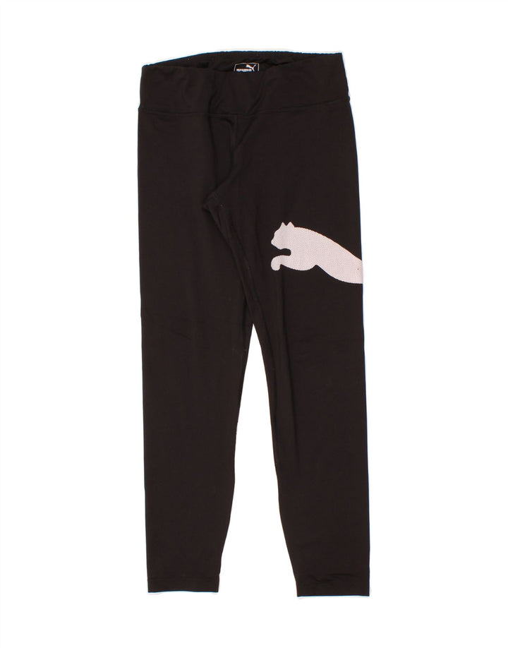 PUMA Womens Graphic Leggings UK 14 medium Black Polyester Vintage Puma and Second-Hand Puma from Messina Hembry 