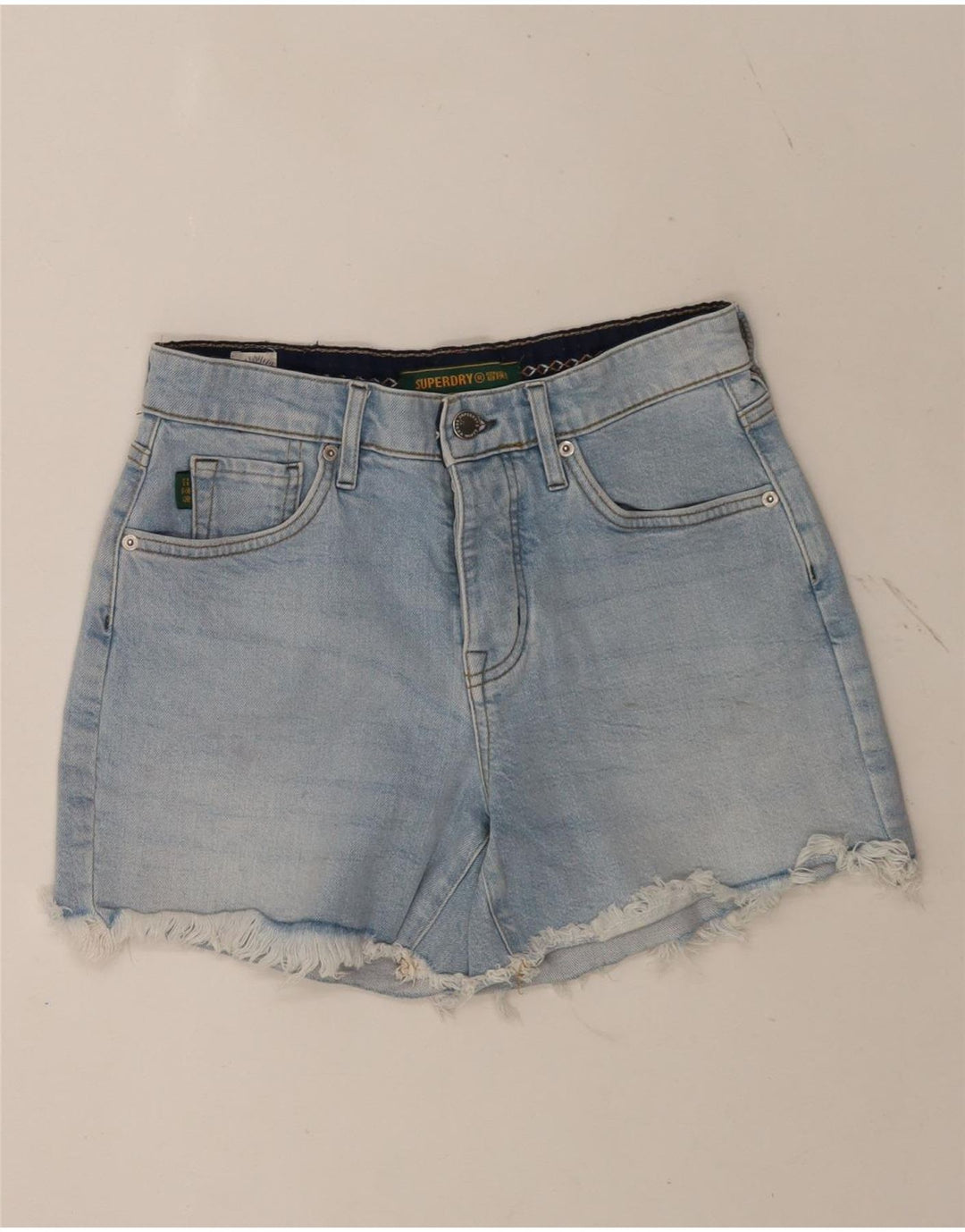 Superdry ženske traper kratke hlače W28 srednje plavi pamuk