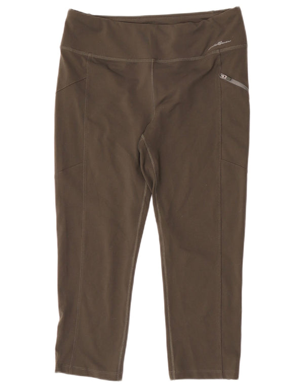 Ženske kapri tajice Eddie Bauer UK 12 Srednje zeleni poliester