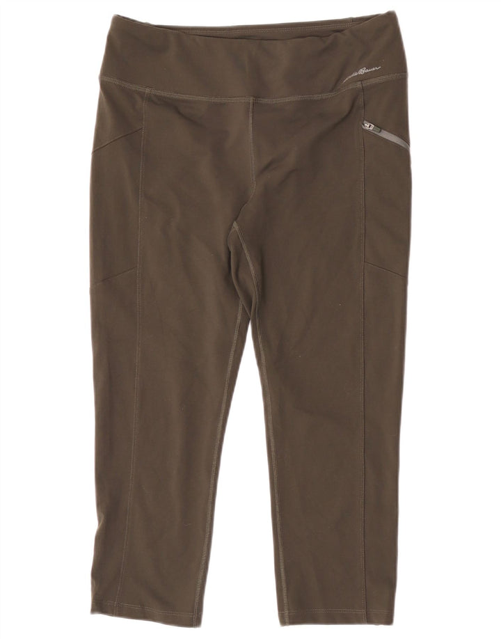 Ženske kapri tajice Eddie Bauer UK 12 Srednje zeleni poliester