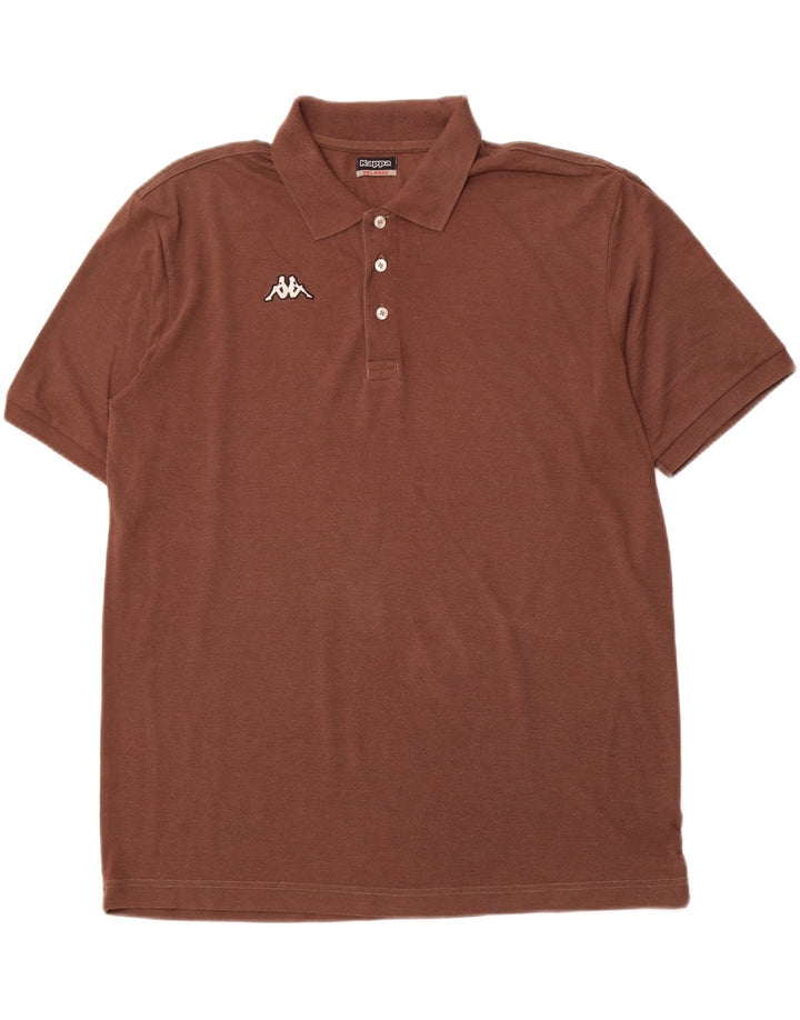 KAPPA muška polo majica 2XL smeđi pamuk