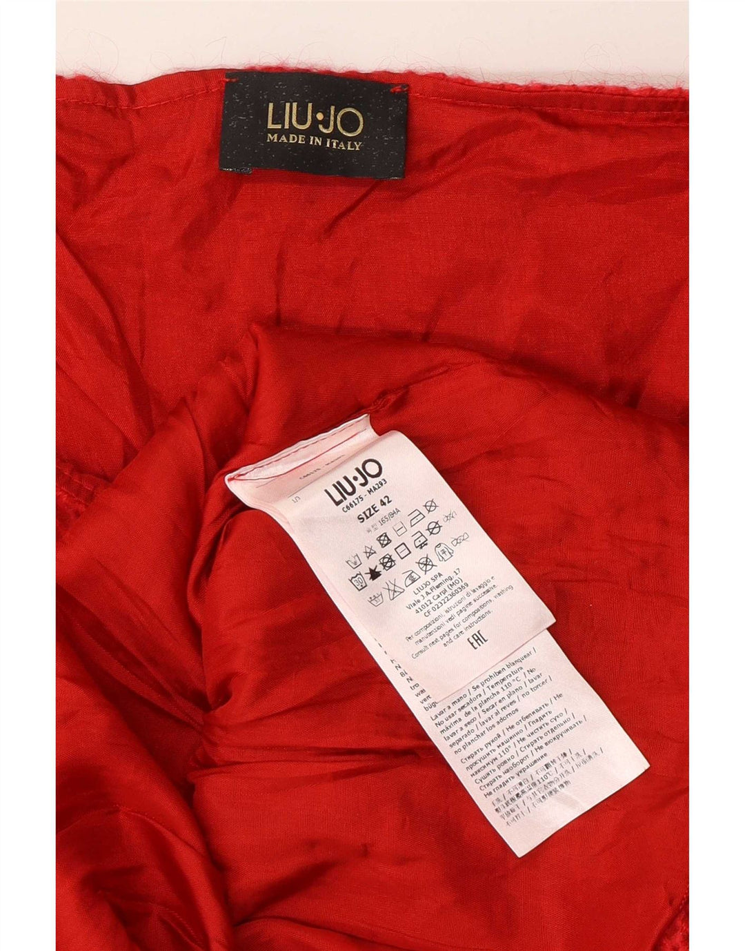 Liu Jo ženska heklana majica s 3/4 rukavima IT 42 Srednje crvena akril