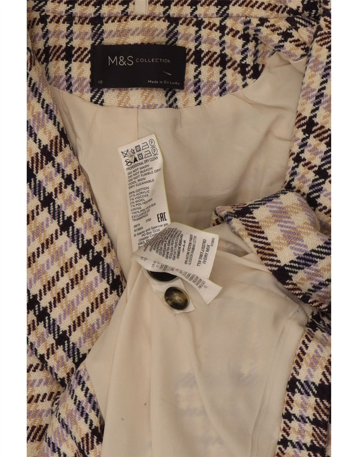 Marks & Spencer ženski sako jakna UK 10 mali raznobojni karirani