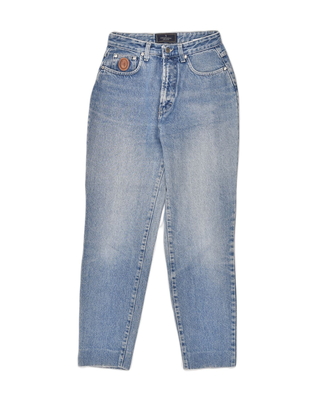 TRUSSARDI Womens Tapered Jeans W26 L29 Blue Cotton | Vintage Trussardi | Thrift | Second-Hand Trussardi | Used Clothing | Messina Hembry 