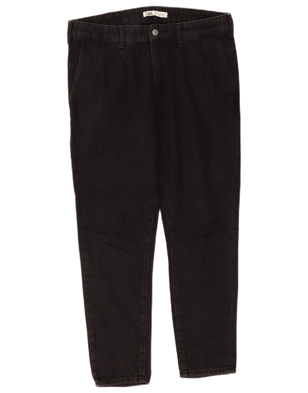 ZARA Muške uske traperice EU 42 Large W32 L27 Crni pamuk