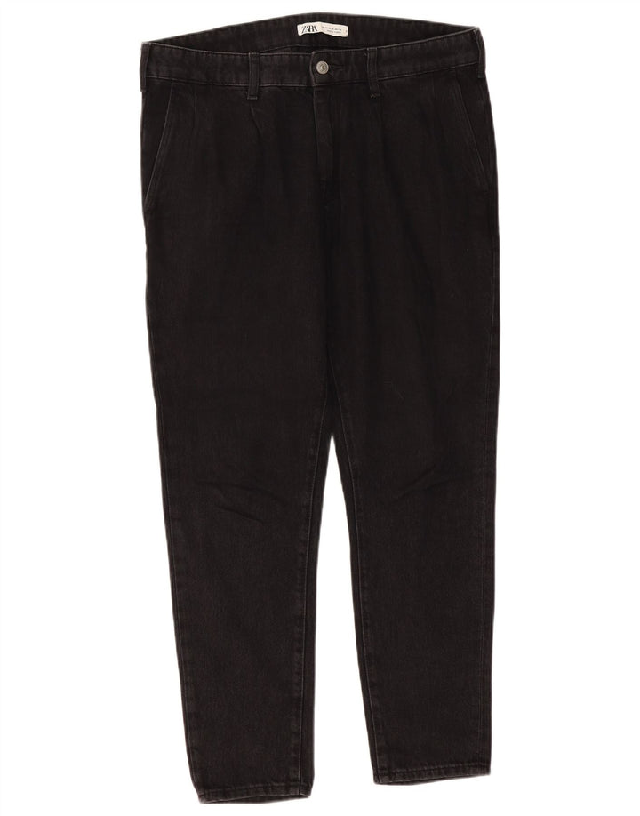 ZARA Muške uske traperice EU 42 Large W32 L27 Crni pamuk