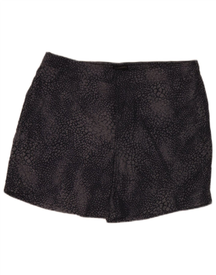 Muške kratke kupaće hlače All Saints, veliki crni poliamid s životinjskim printom