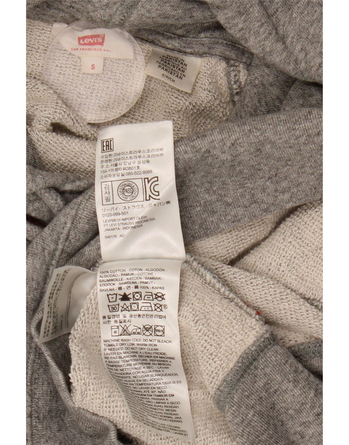 LEVI'S Ženska velika majica s kapuljačom s kapuljačom UK 10 Small Grey Flected
