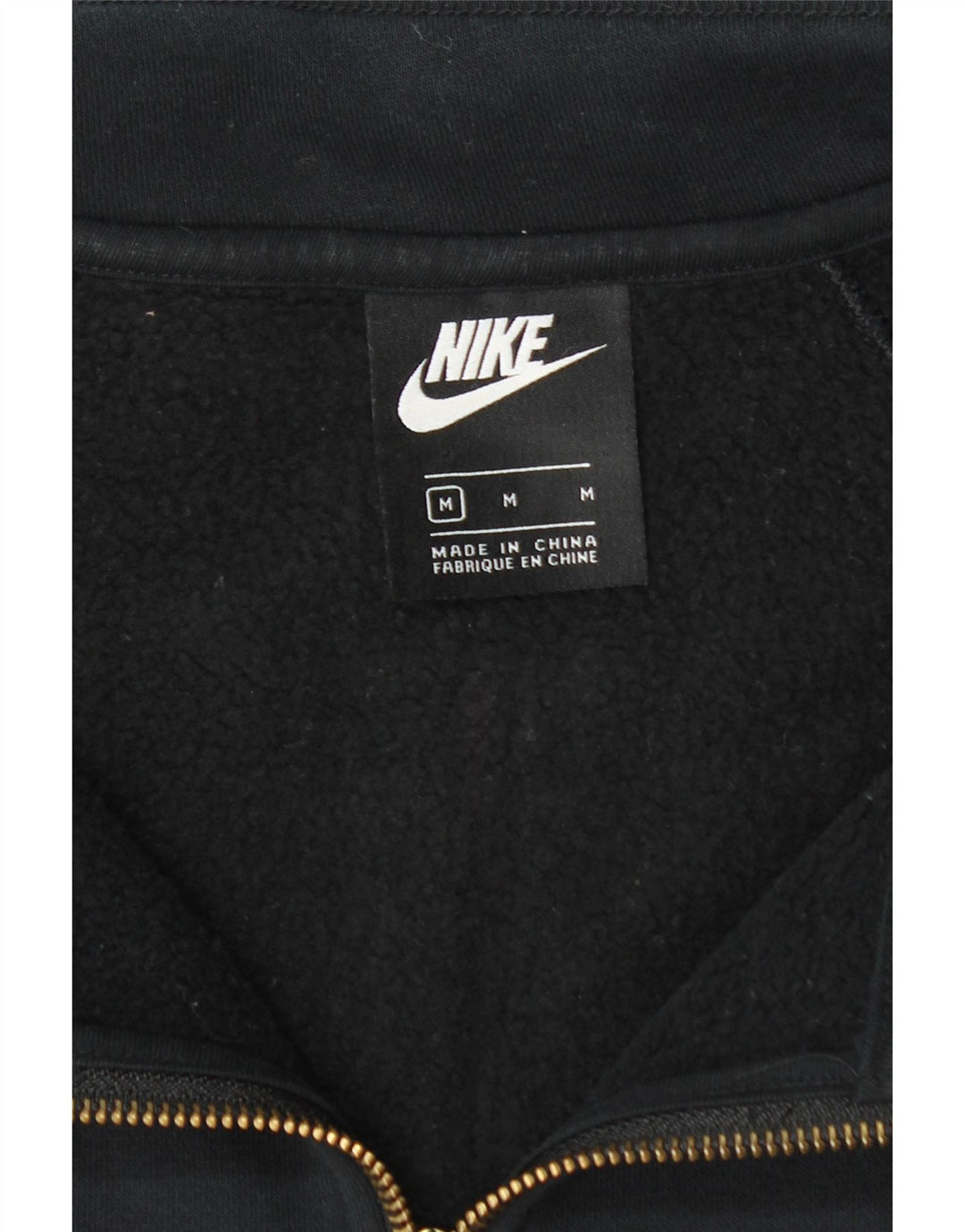 Ženska majica s kratkim izrezom Nike Graphic Zip Neck UK 14 Medium Navy Blue