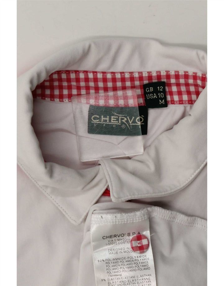 Chervo ženska polo majica bez rukava UK 12 srednji bijeli poliamid