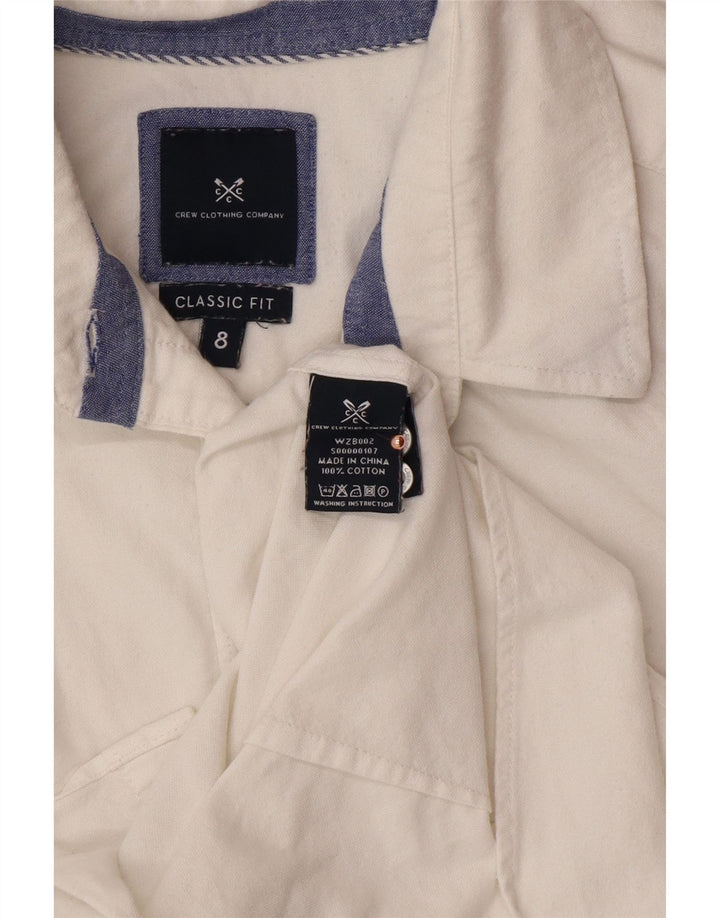 CREW CLOTHING Ženska košulja klasičnog kroja UK 8 Mala bijela pamučna