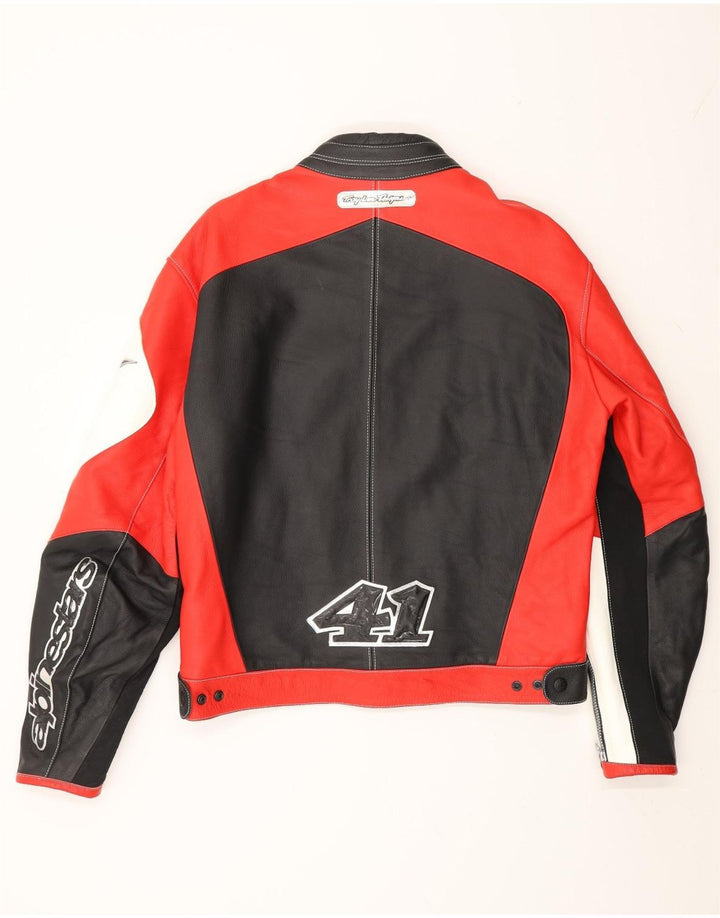 Alpinestars muška grafička trkaća jakna UK 38 Medium Red Colourblock Biker