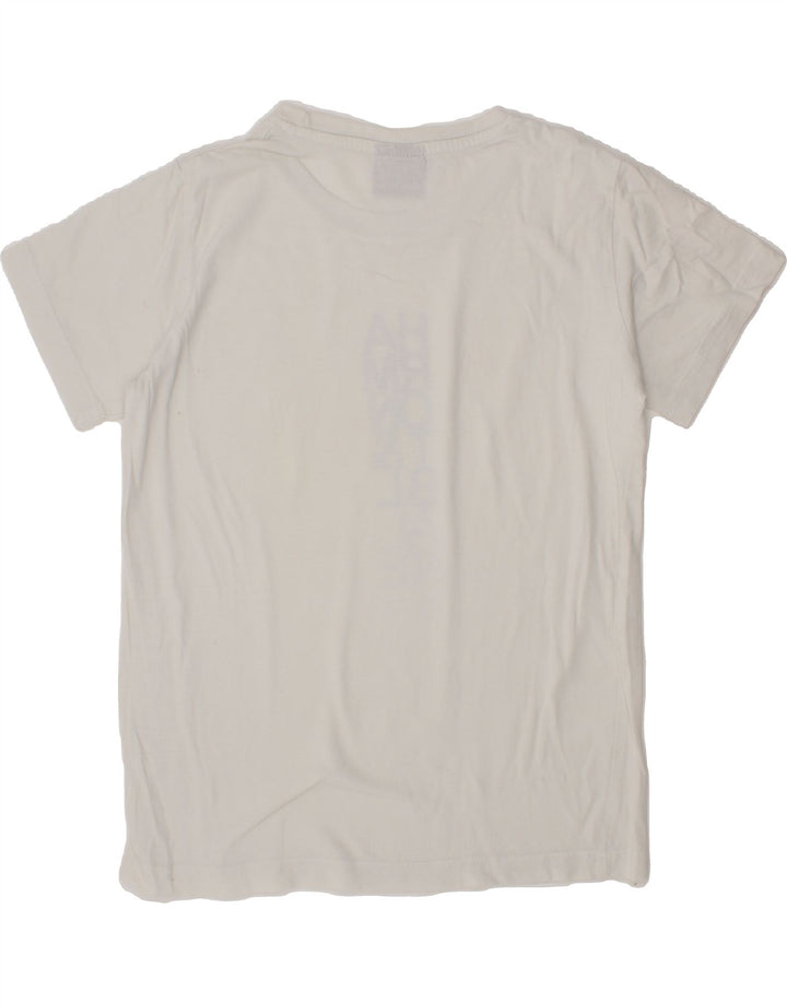 HARMONT & BLAINE Boys Graphic T-Shirt Top 7-8 Years White Vintage Harmont & Blaine and Second-Hand Harmont & Blaine from Messina Hembry 