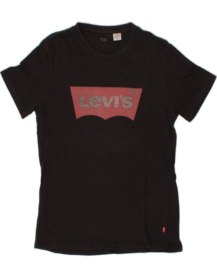 LEVI'S Mens Graphic T-Shirt Top Small Black Vintage Levi's and Second-Hand Levi's from Messina Hembry 