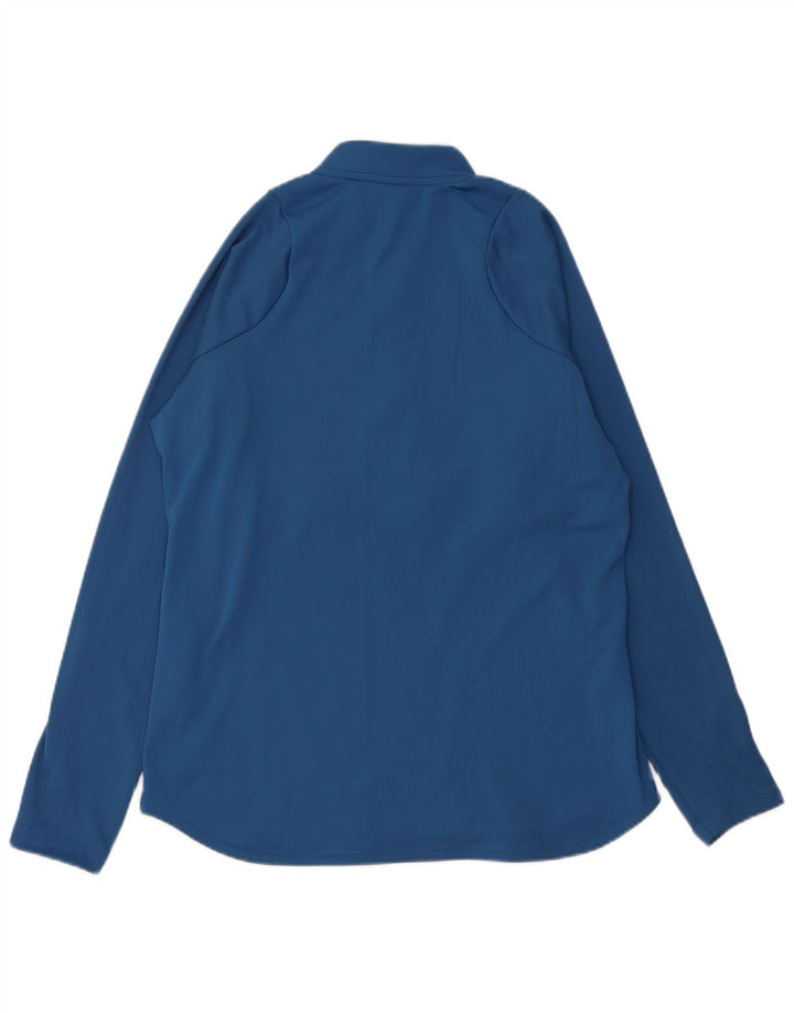 NIKE Ženska trenirka Dri Fit Zip Neck Top UK 14 Srednje plava