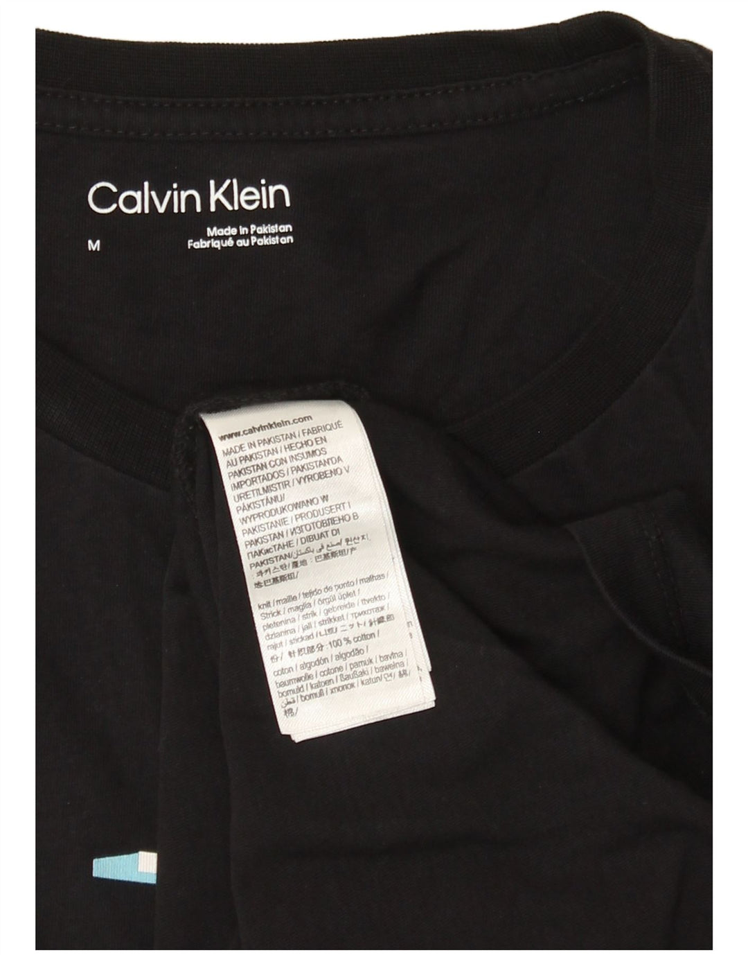 Calvin Klein muška grafička majica kratkih rukava Srednji crni pamuk