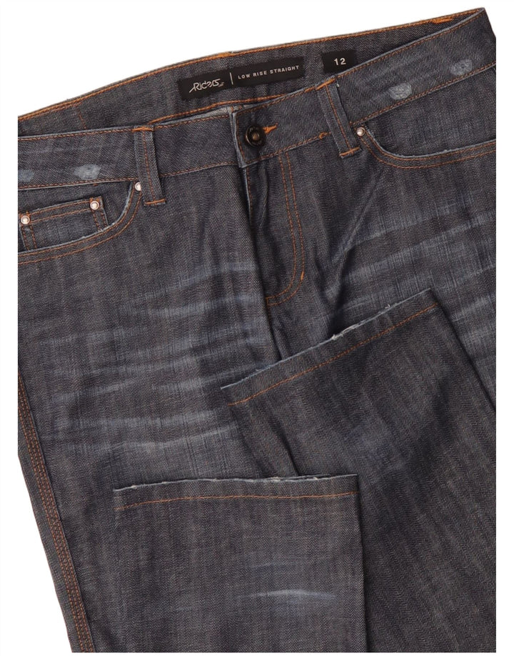 LEE ženske ravne traperice niskog struka US 12 Large W34 L33 tamnoplave