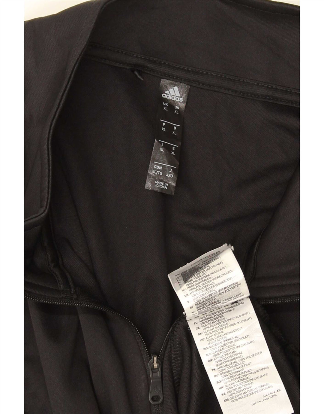 Adidas muška majica s izrezom i dugim rukavima XL crni poliester