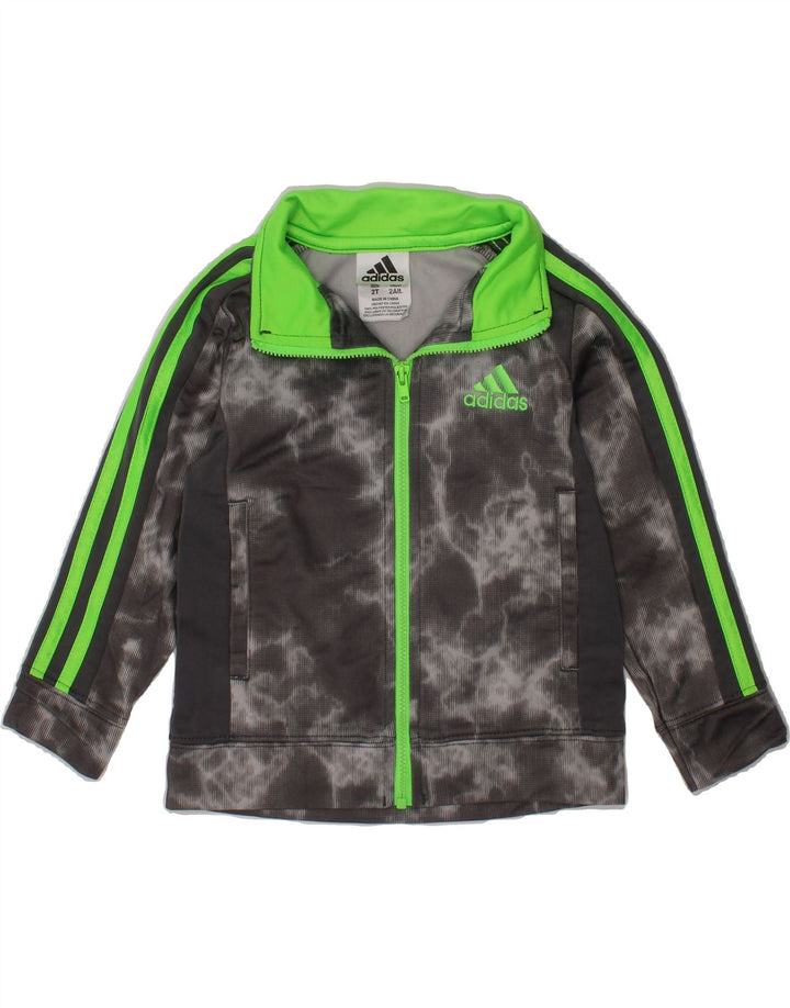 ADIDAS Baby Boys Tracksuit Top Jacket 18-24 Months Grey Tie Dye Polyester Vintage Adidas and Second-Hand Adidas from Messina Hembry 