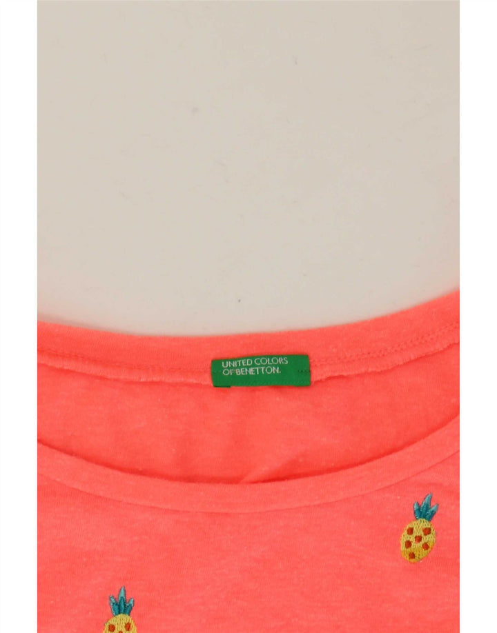 Benetton ženska majica kratkih rukava s grafičkim motivima UK 14 srednje ružičasta