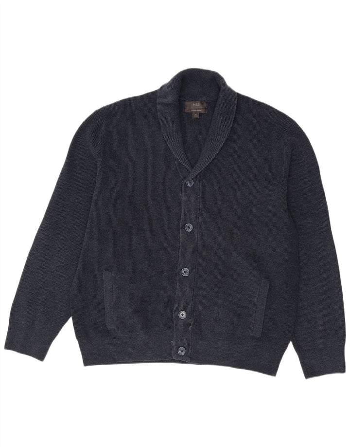 Marks & Spencer muški kardigan pulover 2XL tamnoplavi poliester