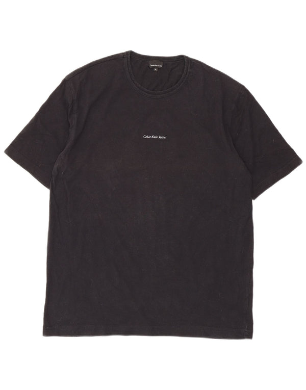 Calvin Klein Jeans Ženska majica kratkih rukava UK 18 XL crni pamuk