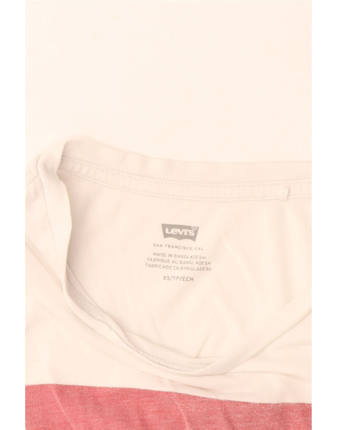 LEVI'S majica kratkih rukava s grafičkim motivima, UK 6 XS, bijeli pamuk