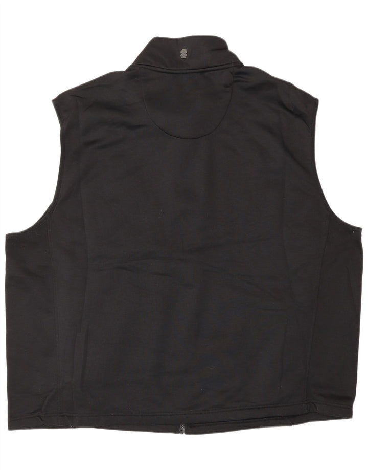 Izod muška gornja jakna od trenirke bez rukava 3XL crni poliester