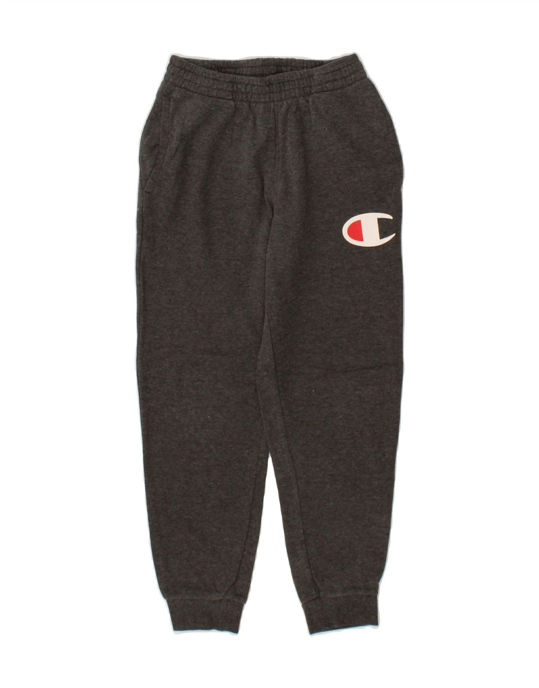 CHAMPION Boys Graphic Tracksuit Trousers Joggers 9-10 Years Medium Grey Vintage Champion and Second-Hand Champion from Messina Hembry 
