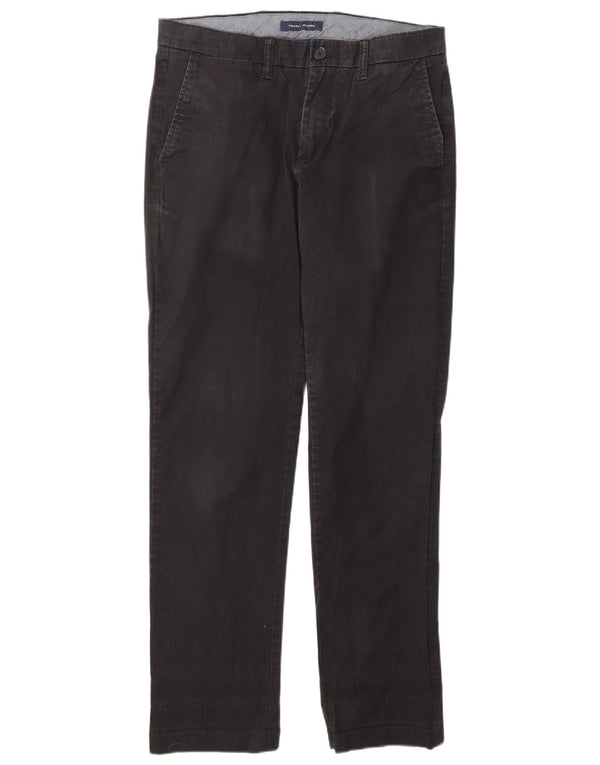 Tommy Hilfiger muške uske chino hlače W30 L32 crni pamuk