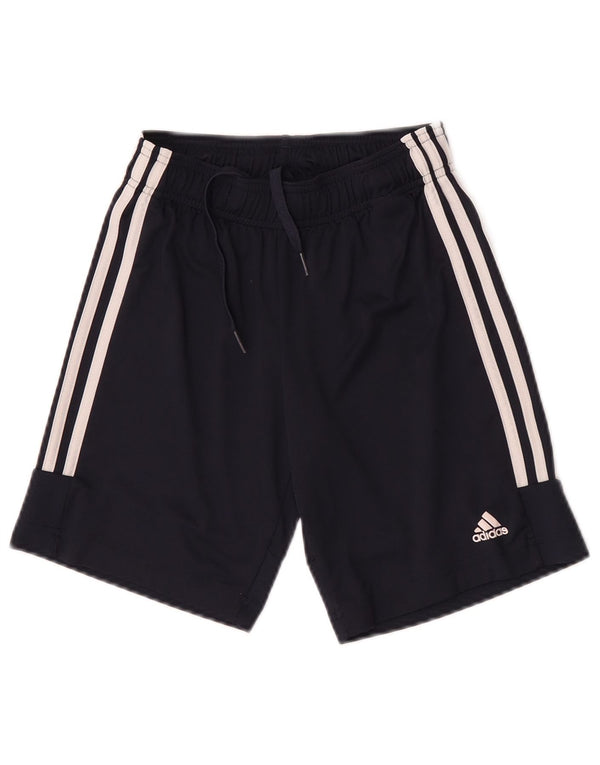 Adidas Boys Aeroready Sport Shorts 9-10 Years Navy Blue Polyester