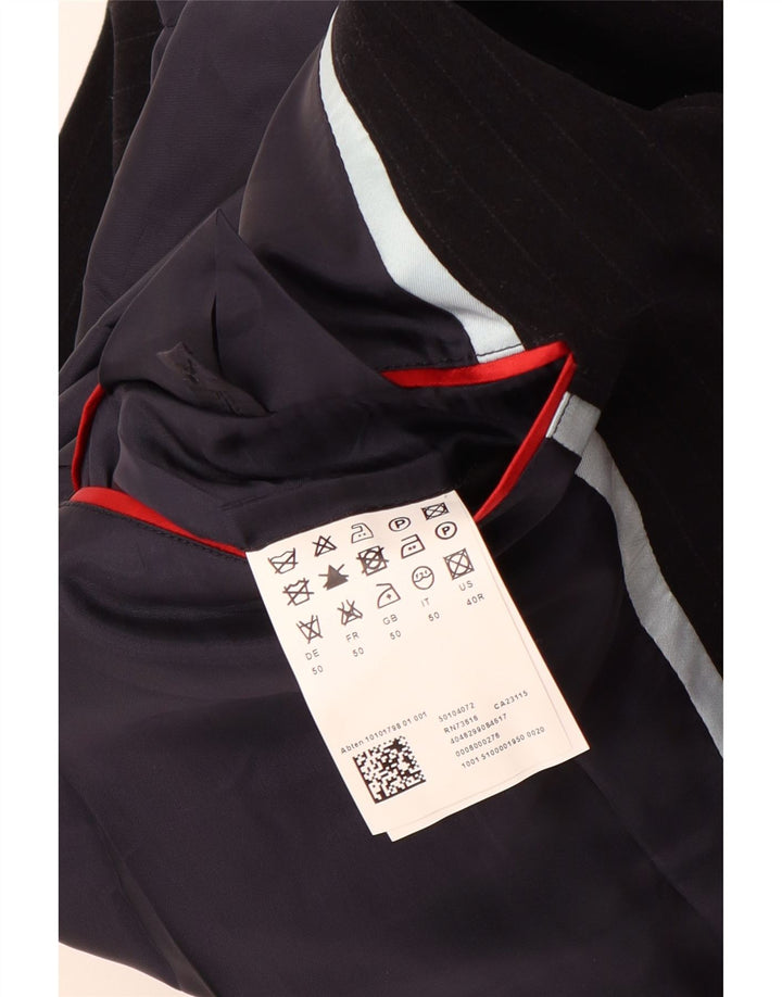 HUGO BOSS Muška jakna sa 2 gumba EU 50 Pamuk s velikim crnim prugama