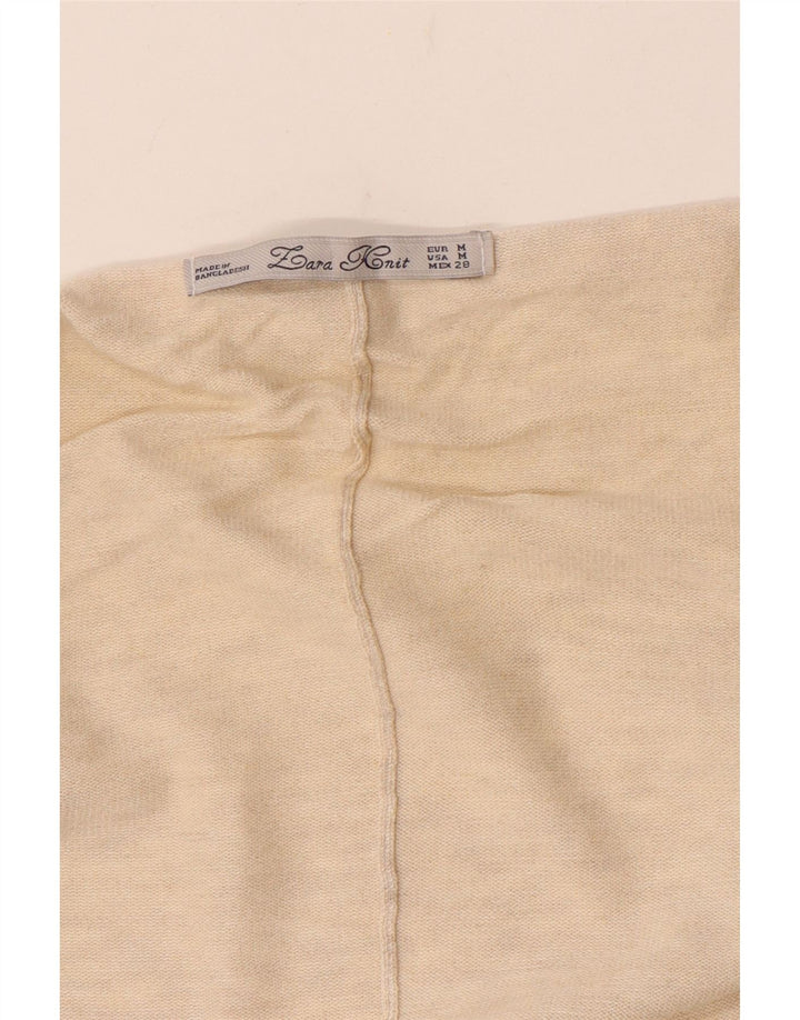 Zara ženski otvoreni pončo džemper UK 14 srednje bež