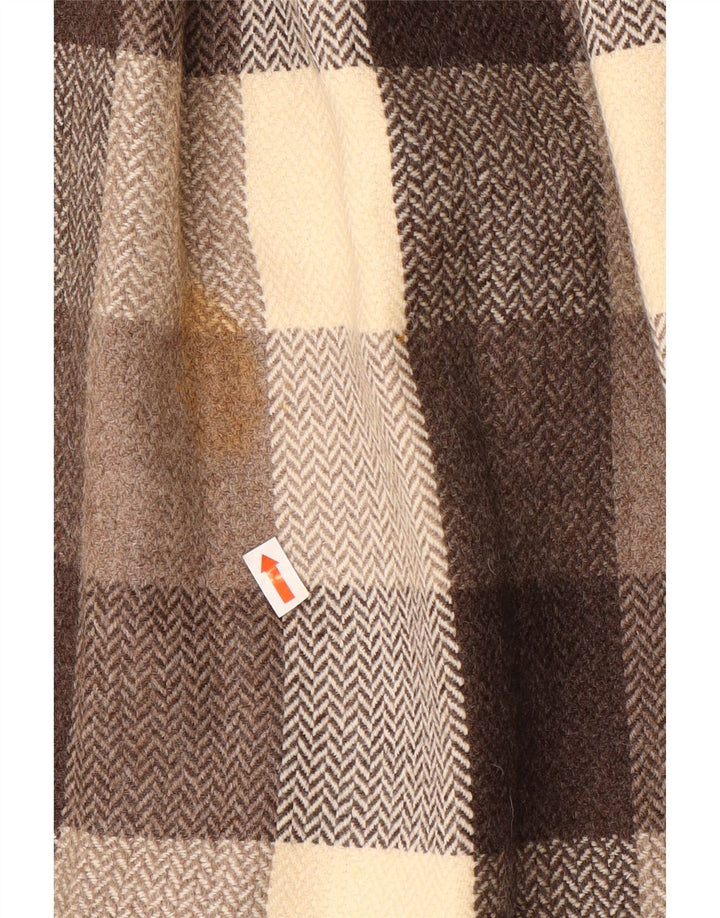 Vintage ženska plisirana suknja W32 veliki smeđi karirani