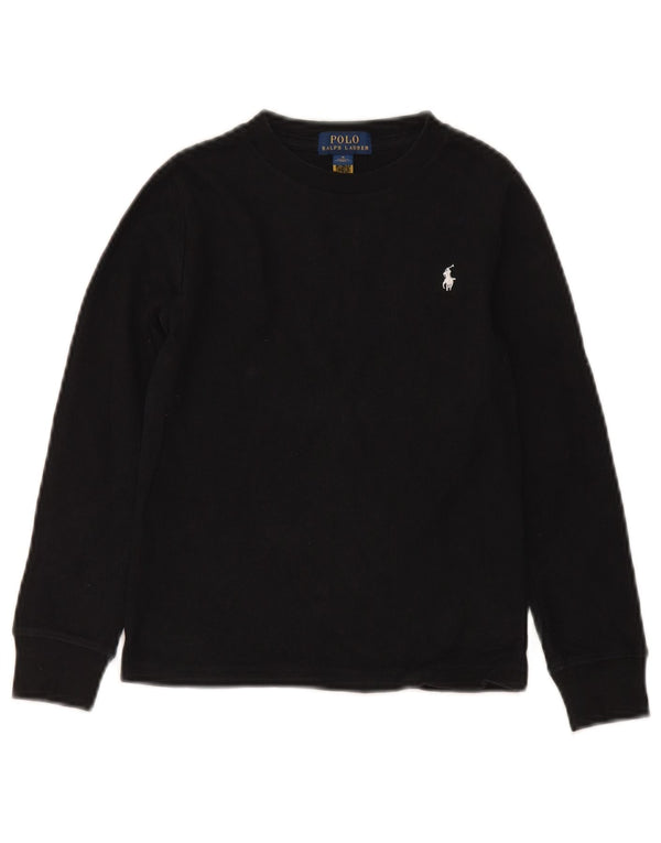 Polo Ralph Lauren Boys Crew Neck Jumper Sweater 4-5 Years Black Cotton