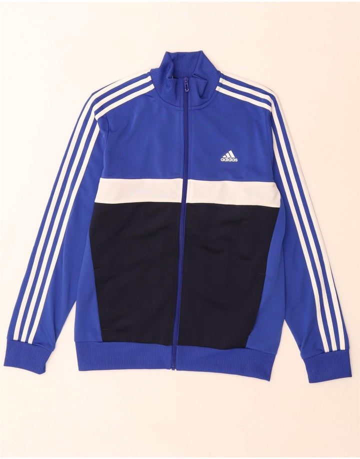 Adidas trenirka za dječake 13-14 godina plava poliesterska boja