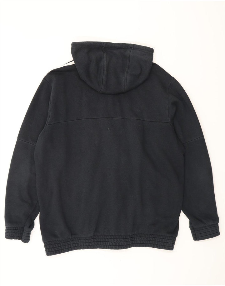 ADIDAS muški pulover s kapuljačom s patentnim zatvaračem XL tamnoplavi pamuk