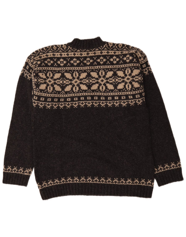 Cottonfield muški džemper s kornjačičastim ovratnikom XL Siva Fair Isle vuna