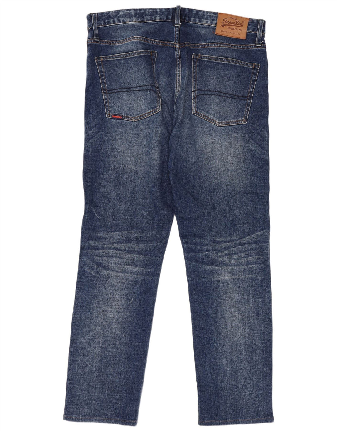 Superdry muške ravne traperice W34 L30 plavi pamuk