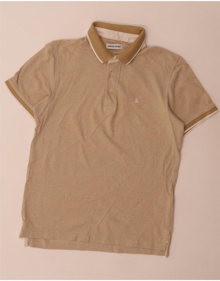 Jack & Jones muška polo majica mala, bež pamuk