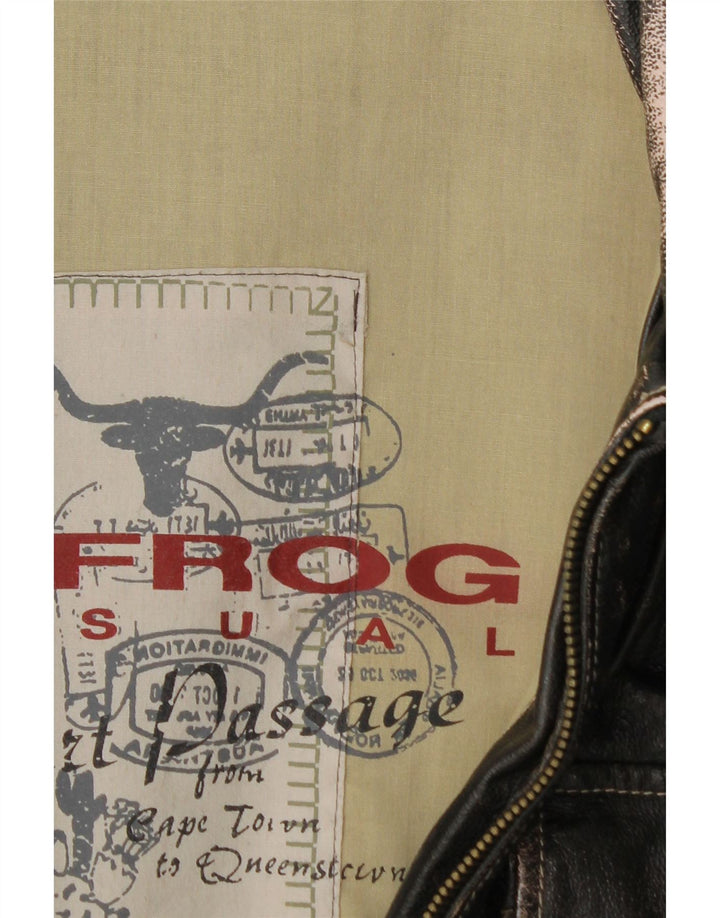 Le Frog ženska vojna kožna jakna IT 52 2XL crna