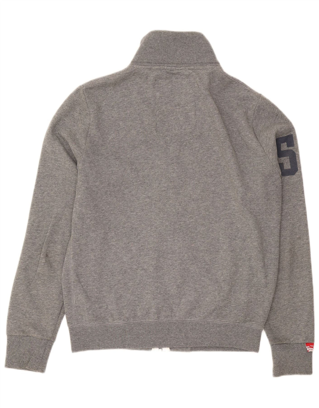 Superdry muška grafička trenirka, gornja jakna, srednje sivi flekasti pamuk