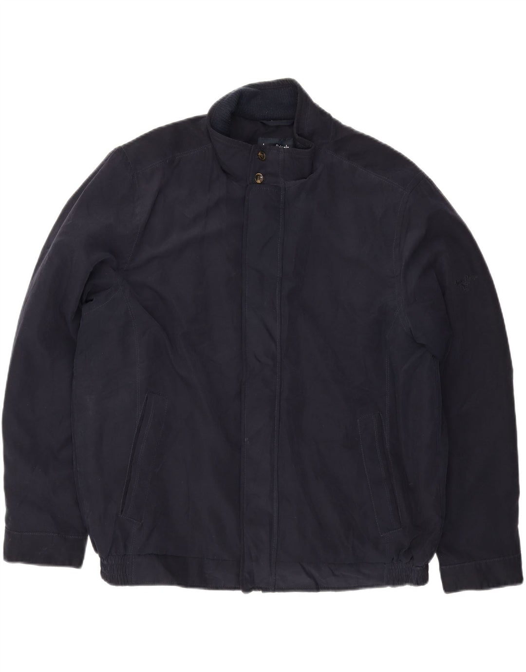 JAMES PRINGLE Mens Bomber Jacket UK 42 XL Navy Blue Polyester Vintage James Pringle and Second-Hand James Pringle from Messina Hembry 